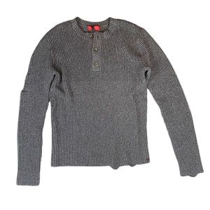 n:PHILANTHROPY Mens William Henley Sweater in Charcoal